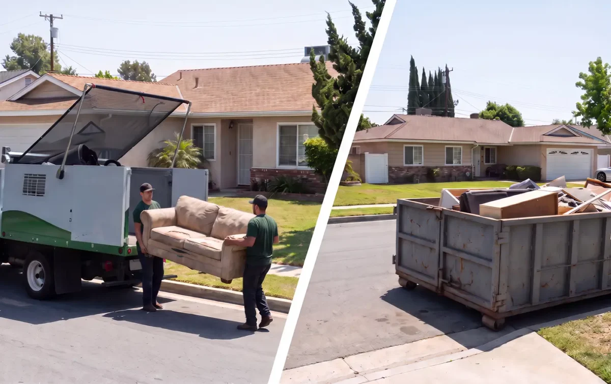 Junk Removal vs Dumpster Rental in Orange County – EarthWise Hauling Full Service Junk Removal vs Dumpster Rental in Orange County